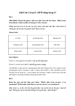 Giải Tiếng Anh 11 Unit 2: 2H Writing | Friends Global
