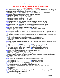 Trắc Nghiệm Lịch Sử 9 Bài 33: Việt Nam trên đường đổi mới đi lên chủ nghĩa xã hội (từ năm 1986 đến năm 2000) (Có Đáp Án )