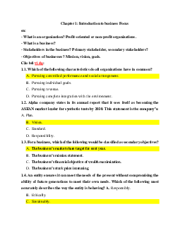 Bộ câu hỏi trắc nghiệm ôn tập chương 1 môn Business Technology and Finance bằng tiếng Anh có đáp án