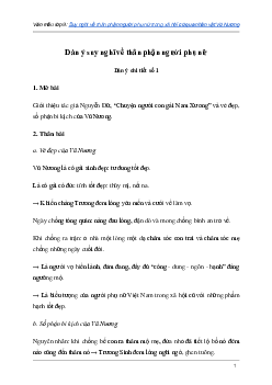 Suy nghĩ về thân phận người phụ nữ trong xã hội cũ qua nhân vật Vũ Nương | Văn mẫu lớp 9