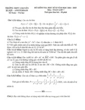 Đề học kì 2 Toán 7 năm 2024 – 2025 trường THPT chuyên Hà Nội – Amsterdam