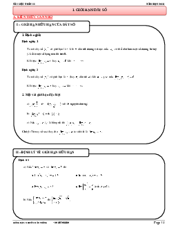 Các dạng toán và bài tập giới hạn có lời giải chi tiết – Nguyễn Bảo Vương