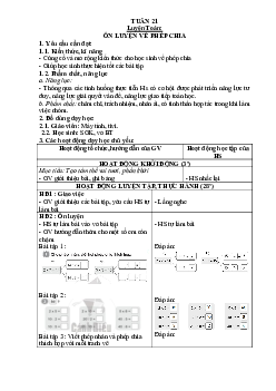 Giáo án buổi 2 Toán 2 sách Cánh diều (Cả năm) | Tuần 21