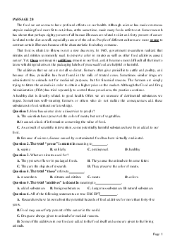 PASSAGE 20_Theme 6. Health and Lifestyles (Sức khỏe và lối sống)