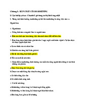 Tóm tắt Chương 1: Bản Chất của Marketing môn Marketing căn bản | Trường đại học Mở Hà Nội