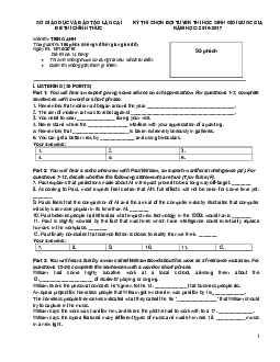 Đề thi chọn đội tuyển thi học sinh giỏi quốc gia môn Tiếng Anh năm học 2016-2017 tỉnh Lào Cai (bài thi 02)