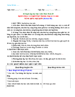 Giáo án Toán 2 sách Chân trời sáng tạo (cả năm) | Tuần 30 | Tiết 4
