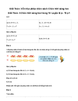 Giải Toán 3: Ôn tập phép nhân | Chân trời sáng tạo
