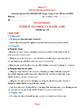 Giáo Án Ôn Tập Hóa 9 Cánh Diều Chủ Đề 8 Ethylic Alcohol Và Acetic Acid