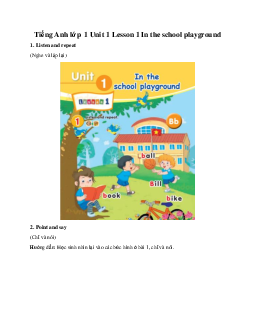 Tiếng Anh lớp 1 Unit 1 Lesson 1 | Global Success