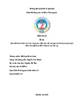 Quan điểm toàn diện và sự vận dụng quan điểm toàn diện trong quá trình xây dựng và pháttriển trường Đại học Kinh tế Quốc dân hiện nay | Tiểu luận môn triết học mác - lênin
