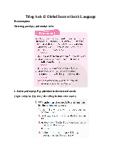 Giải SGK Tiếng Anh 12 Global Success Unit 5 Language