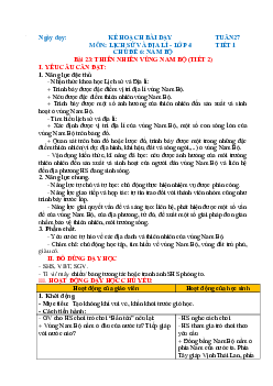 Giáo án Lịch sử và địa lí lớp 4 Tuần 27 | Chân trời sáng tạo