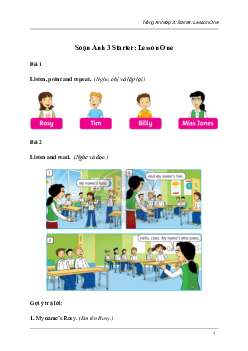 Tiếng Anh lớp 3 Starter: Lesson One  | Family and Friends