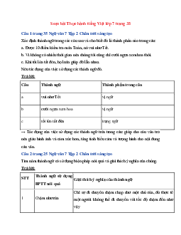 Soạn bài Thực hành tiếng Việt trang 35 | Ngữ Văn 7 Chân Trời Sáng Tạo tập 2