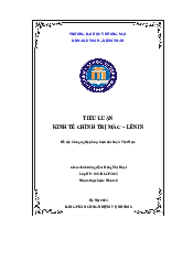 Tiểu luận kinh tế chính trị Mác - Leenin | Đại học Thương Mại