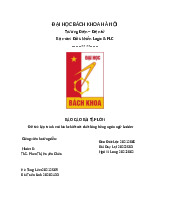 Báo cáo Lập trình PLC mô hình chiết rót môn Điều khiển logic và PLC | Trường Đại học Bách Khoa Hà Nội