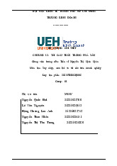 Đề Cương Chi Tiết Chương 12: Tái Cấu Trúc Trong Phá Sản môn Sáp nhập, mua lại và tái cấu trúc doanh nghiệp  | Trường Đại học Kinh tế Thành phố Hồ Chí Minh