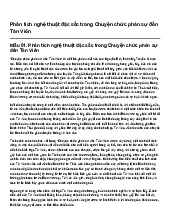 Phân tích nghệ thuật đặc sắc trong Chuyện chức phán sự đền Tản Viên | Ngữ văn 10