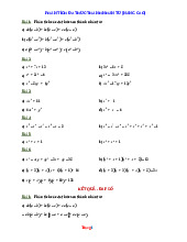 Bài Tập Toán 8 Phân Tích Đa Thức Thành Nhân Tử Nâng Cao Có Lời Giải