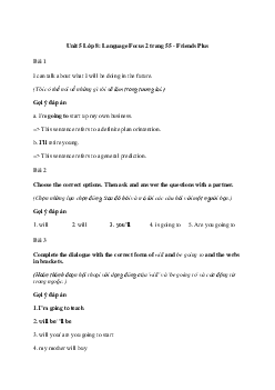 Giải Tiếng Anh 8 Unit 5: Language Focus 2 | Friends Plus