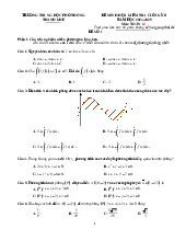 Đề minh họa cuối kỳ 2 Toán 12 năm 2024 – 2025 trường THPT Thanh Khê – Đà Nẵng