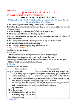 Giáo án chuyên đề Ngữ văn 10 sách Kết nối tri thức với cuộc sống (Cả năm)
