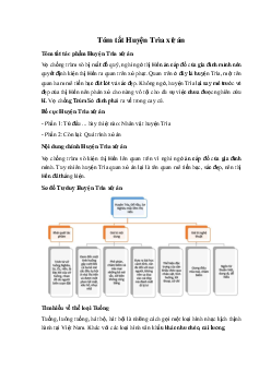 Tóm tắt Huyện Trìa xử án Ngữ Văn 10 sách Chân Trời Sáng Tạo