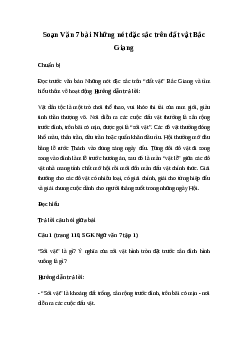 Soạn bài Những nét đặc sắc trên đất vật Bắc Giang | Ngữ văn 7 sách Cánh diều