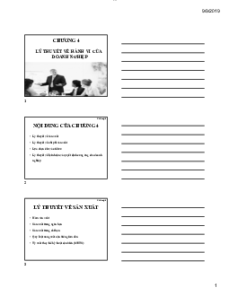 Bài giảng Kinh tế vi mô chương 4 | Đại học Thương Mại