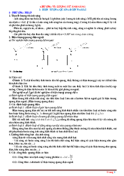 Phương pháp giải toán Hiện tượng quang điện ngoài