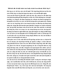 Tả một vườn rau hoặc vườn hoa | Tập làm văn 4