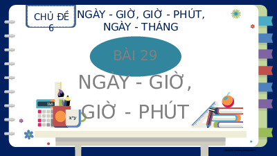 Bài 29: Ngày, Giờ, Phút | Bài giảng PowerPoint | Toán 2 | Kết nối tri thức với cuộc sống
