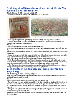 Giải SGK Lịch sử 7 Bài 4:  Văn hóa phục hưng | Chân trời sáng tạo