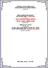 Xây dựng giao diện máy rút tiền ATM - Niên luận cơ sở môn Công nghệ thông tin | Trường Đại học Kiên Giang