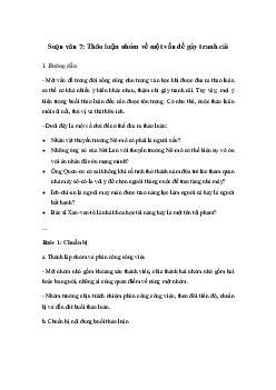 Thảo luận nhóm về một vấn đề gây tranh cãi | Soạn văn 7 Chân trời sáng tạo