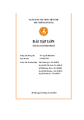 Bài Tập Lớn môn Kế Toán Thuế | Học viện Ngân Hàng