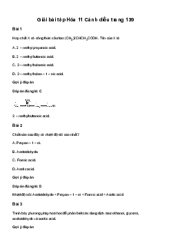 Bài 19: Carboxylic acid | Giải Hoá 11 Cánh diều
