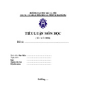 Bìa bài tập lớn - Luật ngân hàng | Đại học Mở Hà Nội