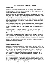 Kế hoạch khởi nghiệp - Outline cho dự án hiệu quả và bền vững | Lập kế hoạch kinh doanh | Trường Đại học Kiến trúc Đà Nẵng