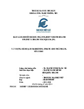 Đề cương báo cáo chuyên đề: Nghiệp vụ kinh doanh Online | Đại học Điện lực