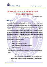 Bài 2: các nguyên tắc cơ bản trong quản lý  hành chính nhà nước môn Luật hành chính | Trường đại học Mở Hà Nội