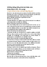 Viết thư bằng tiếng Anh hỏi thăm sức khỏe (Cách viết + từ vựng)