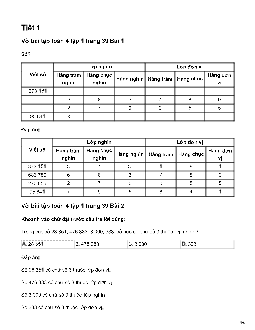 Vở bài tập Toán lớp 4 trang 39 Bài 11: Hàng và lớp sách Kết nối tri thức