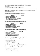 Bài thi đánh giá đầu vào đại học trên máy tính năm 2025  Bài thi: địa lý