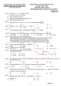 Đề thi KSCL lần 3 Toán 11 năm 2018 – 2019 trường Nguyễn Đăng Đạo – Bắc Ninh