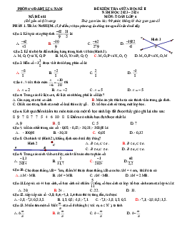 Đề thi giữa học kỳ 2 Toán 6 năm 2023 – 2024 phòng GD&ĐT Lục Nam – Bắc Giang