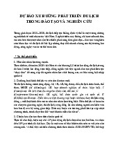 Dự báo xu hướng phát triển du lịch tại Việt Nam | Môn Tuyến điểm du lịch Việt Nam - Trường Cao đẳng Du lịch Sài Gòn