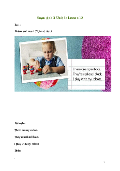 Tiếng Anh lớp 3 Unit 6: Lesson 12 trang 109 Explore Our World