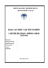 Báo Cáo Thực Tập Tốt Nghiệp Tại Phòng Kinh Doanh - Quản trị kinh doanh | Đại học Mở Thành phố Hồ Chí Minh